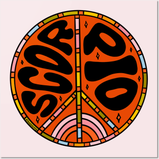 Scorpio Peace Sign Posters and Art
